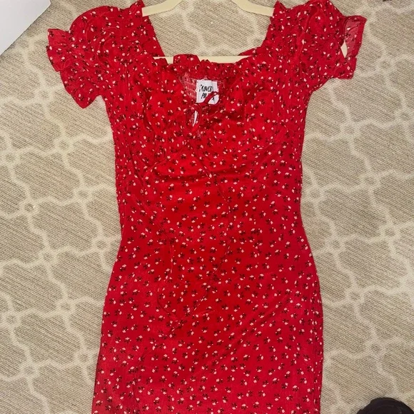 Princess Polly | Dresses | Princess Polly Grace Mini Dress Size 6 Red With  Floral Never Worn | Poshmark